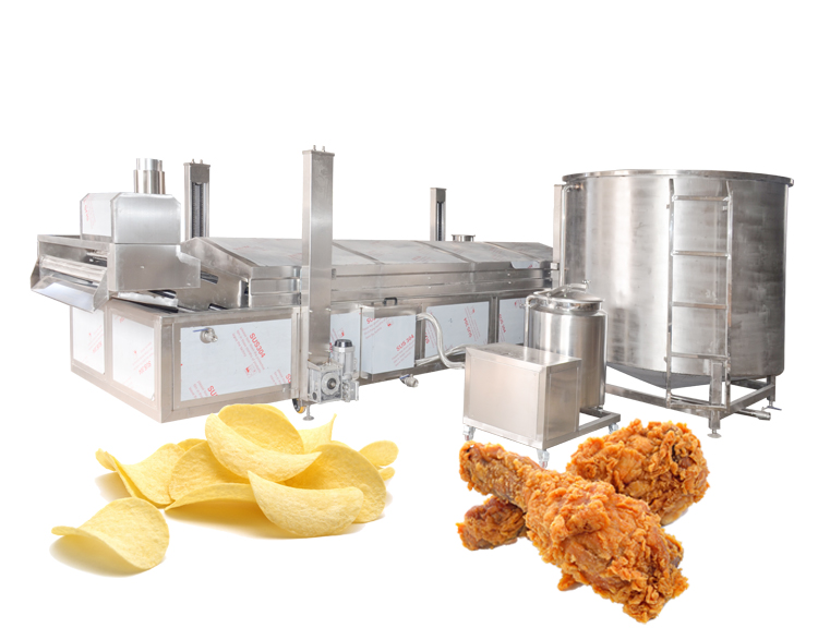 Gas Heating Dumpling Instant Noodle Frying Machine Industrial snack frying machine Potato Chips/French Fries Fryer